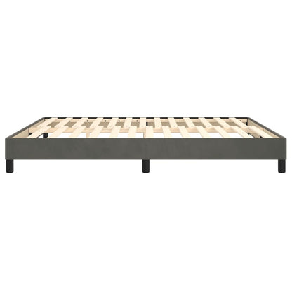 Boxspringframe Fluweel Donkergrijs 180 x 200 cm 25 cm