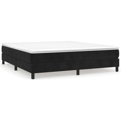 Boxspringframe Fluweel Zwart 180 x 200 cm 25 cm