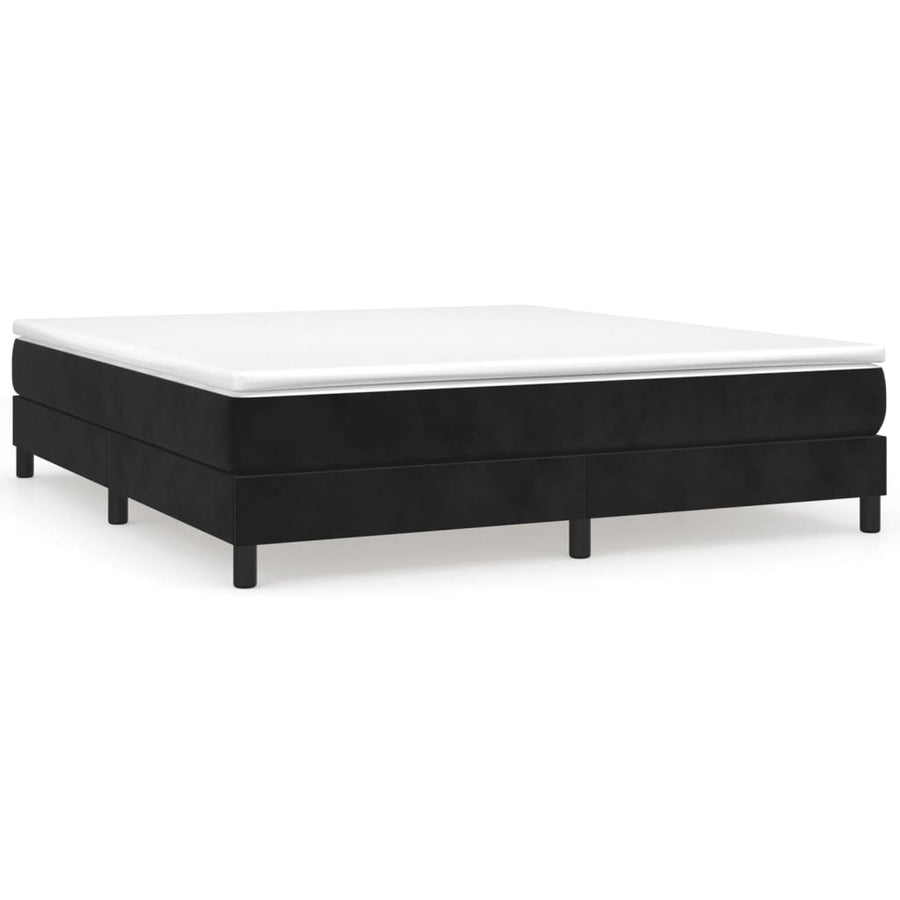 Boxspringframe Fluweel Zwart 180 x 200 cm 25 cm