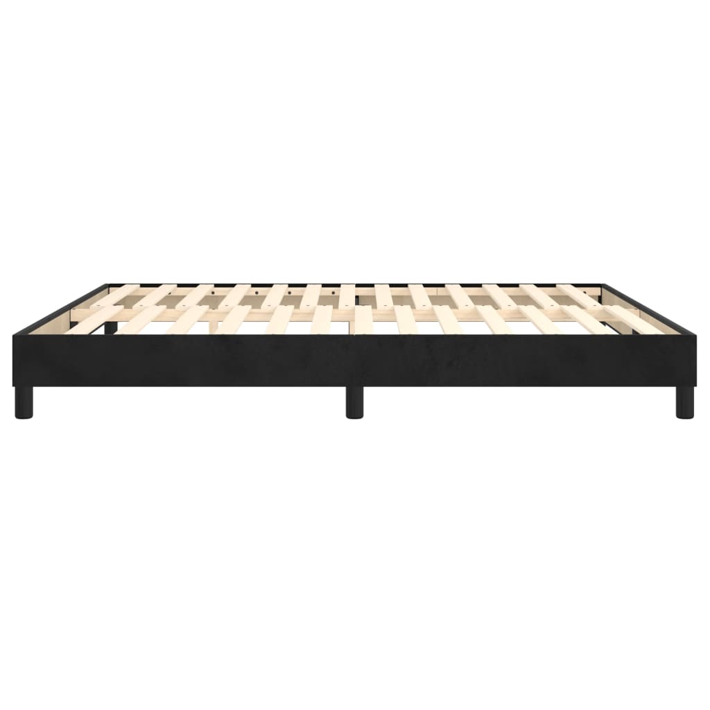 Boxspringframe Fluweel Zwart 180 x 200 cm 25 cm
