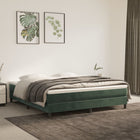 Box spring bed 180x200 cm velvet dark green
