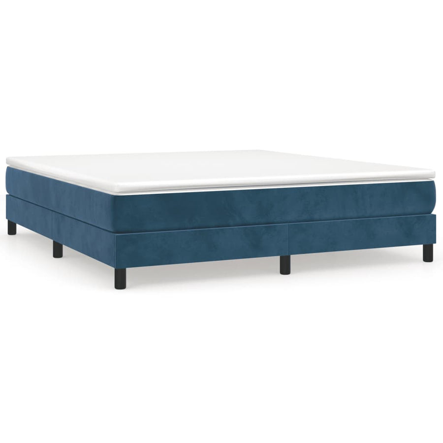 Boxspringframe Fluweel Donkerblauw 180 x 200 cm 25 cm