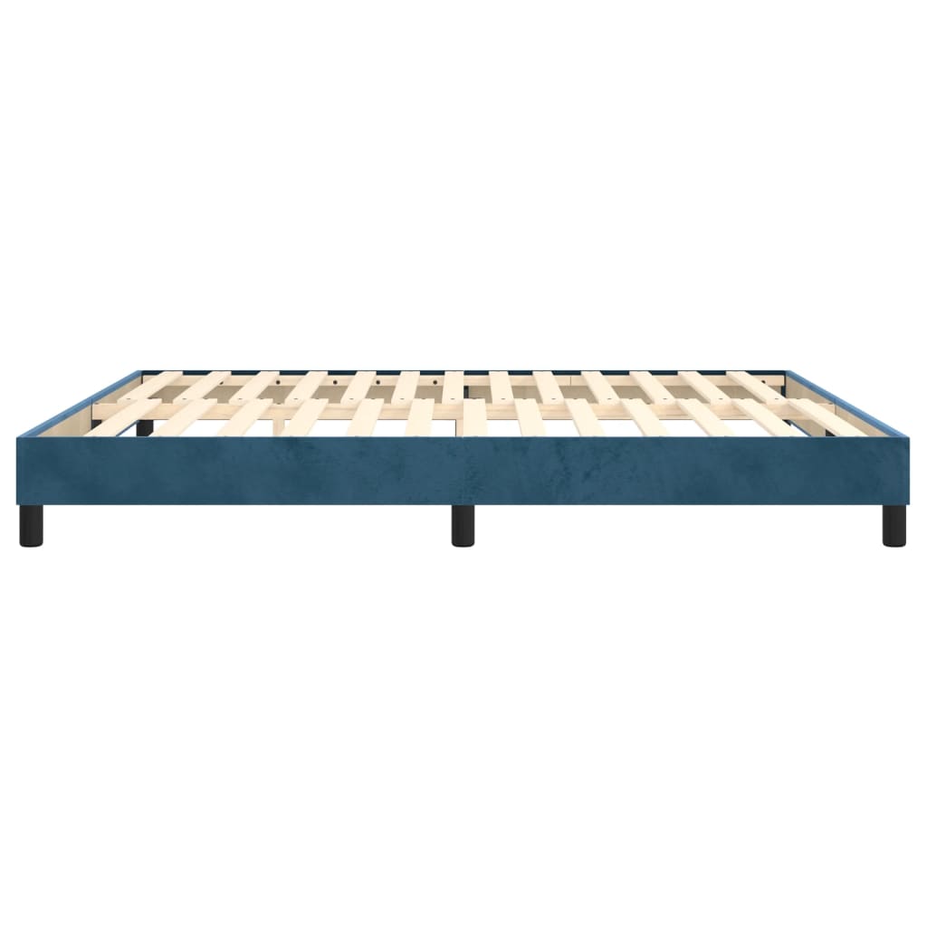 Boxspringframe Fluweel Donkerblauw 180 x 200 cm 25 cm