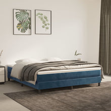 Boxspringframe Fluweel Donkerblauw 180 x 200 cm 25 cm