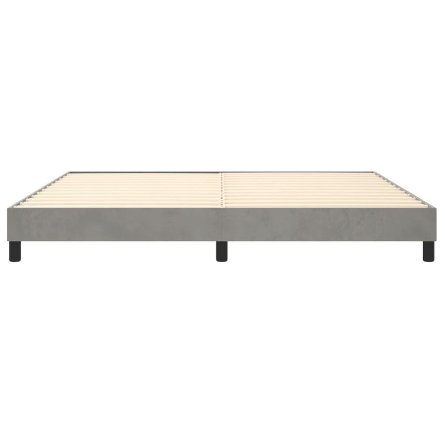 Boxspringframe Fluweel Lichtgrijs 200 x 200 cm 25 cm