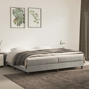Boxspring bed 200x200 cm lichtgrijs fluweel