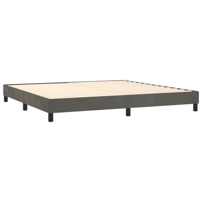 Boxspringframe Fluweel Donkergrijs 200 x 200 cm 25 cm
