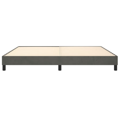 Boxspringframe Fluweel Donkergrijs 200 x 200 cm 25 cm