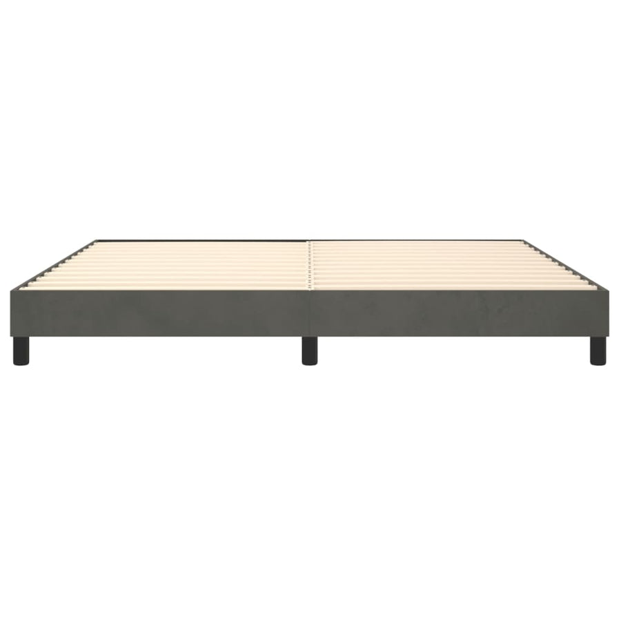Boxspringframe Fluweel Donkergrijs 200 x 200 cm 25 cm