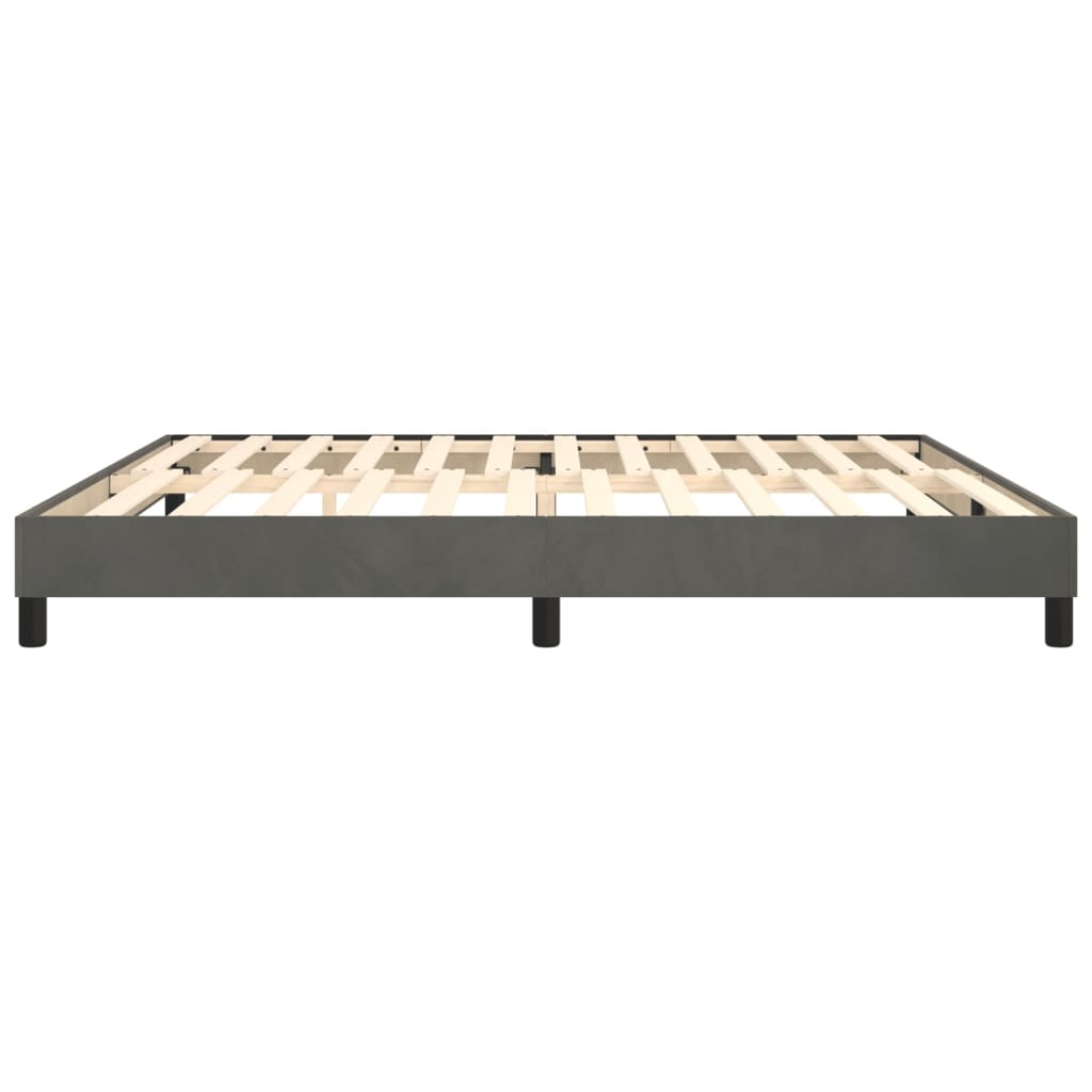 Boxspringframe Fluweel Donkergrijs 200 x 200 cm 25 cm