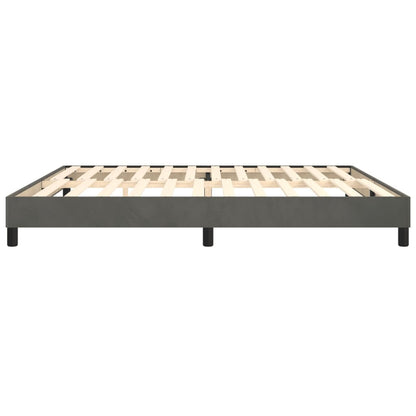 Boxspringframe Fluweel Donkergrijs 200 x 200 cm 25 cm