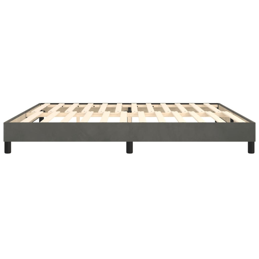 Boxspringframe Fluweel Donkergrijs 200 x 200 cm 25 cm