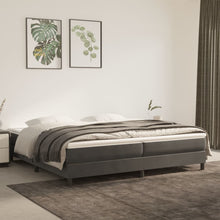 Boxspringframe Fluweel Donkergrijs 200 x 200 cm 25 cm