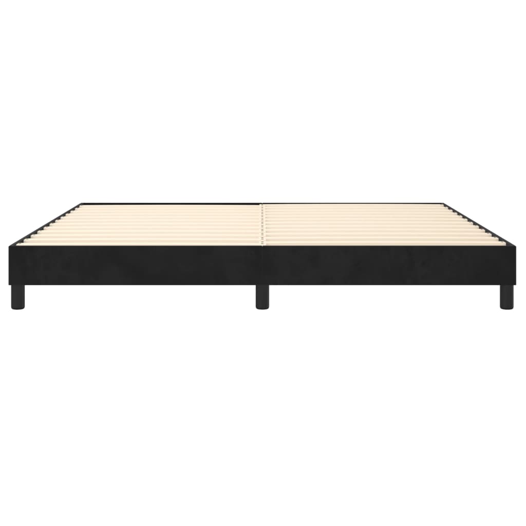 Boxspringframe Fluweel Zwart 200 x 200 cm 25 cm