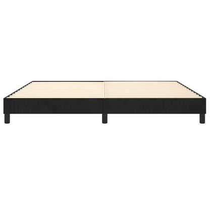 Boxspringframe Fluweel Zwart 200 x 200 cm 25 cm