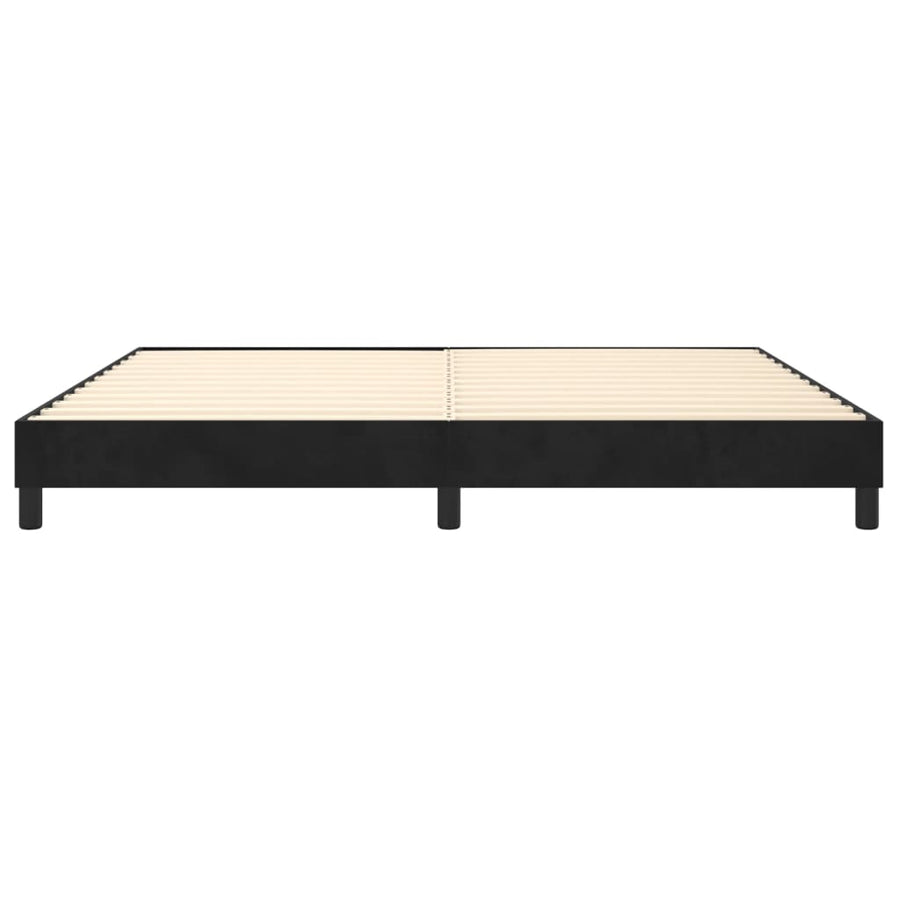 Boxspringframe Fluweel Zwart 200 x 200 cm 25 cm