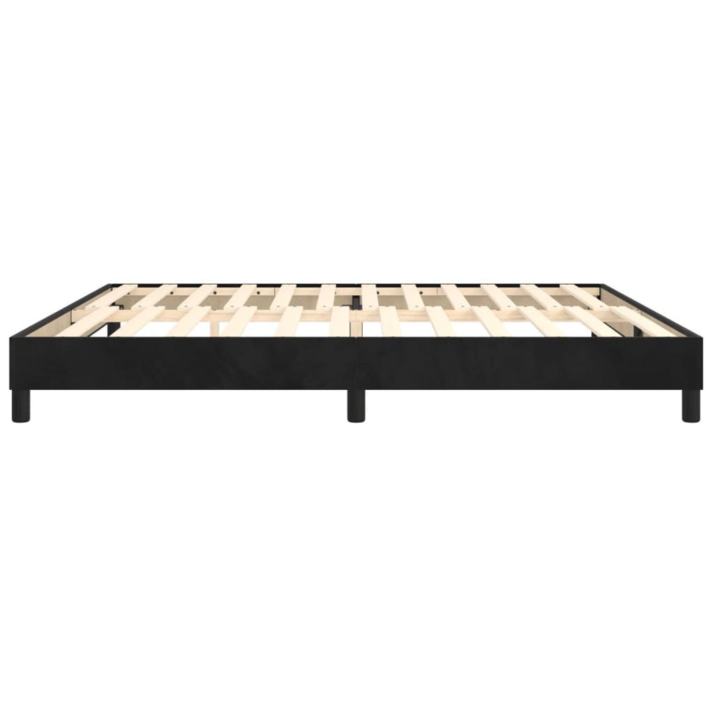 Boxspringframe Fluweel Zwart 200 x 200 cm 25 cm