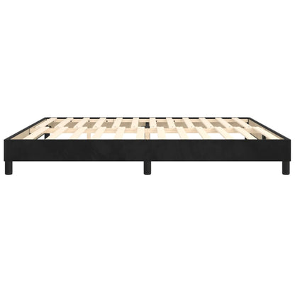 Boxspringframe Fluweel Zwart 200 x 200 cm 25 cm