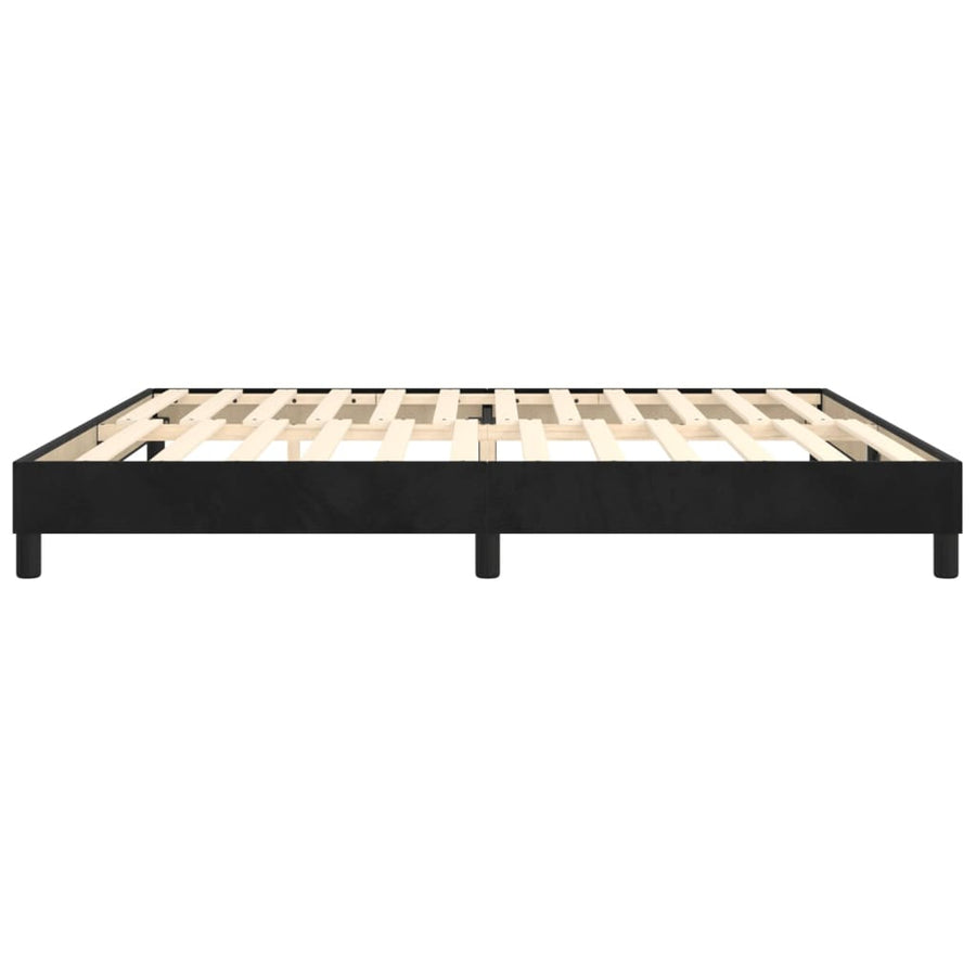 Boxspringframe Fluweel Zwart 200 x 200 cm 25 cm