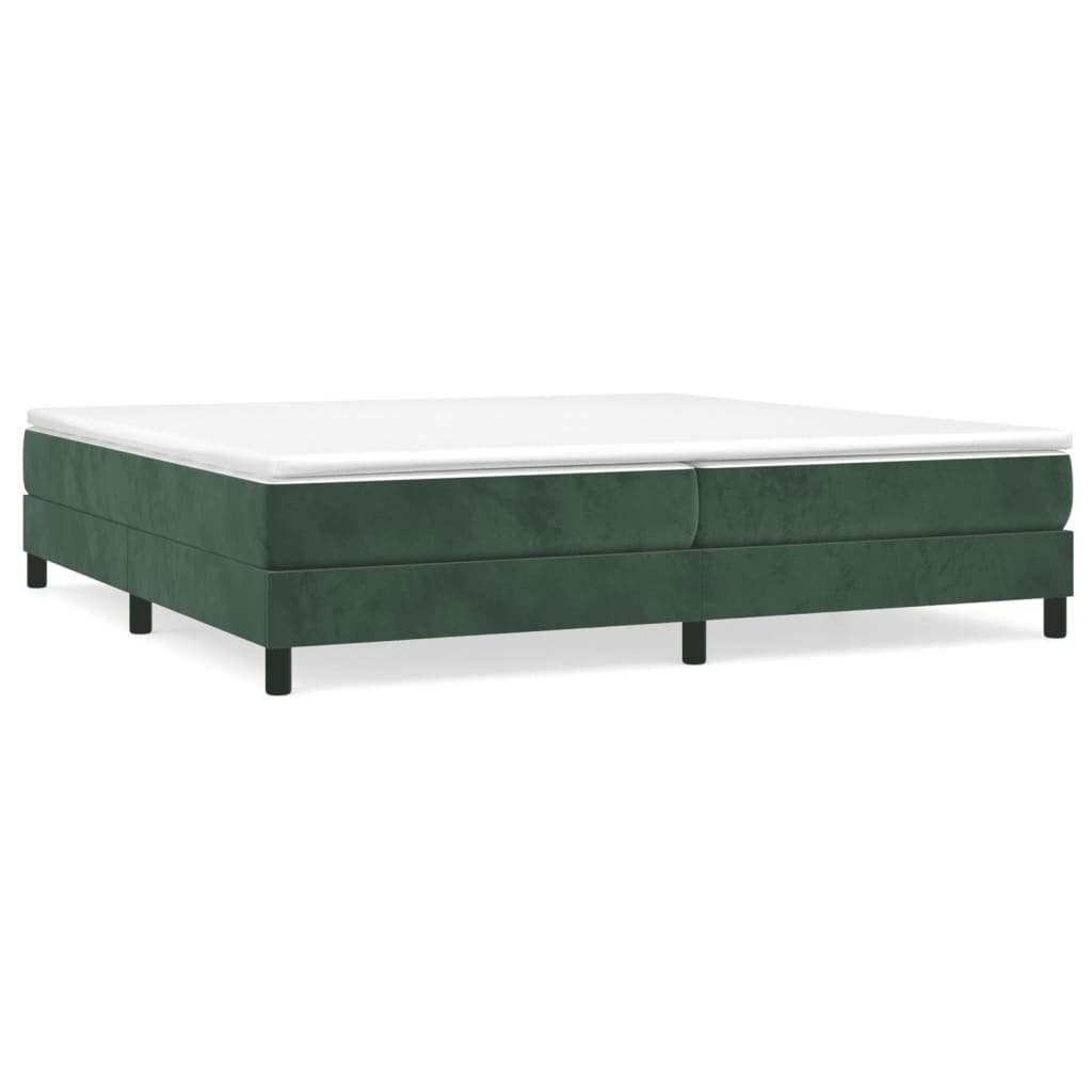 Boxspringframe Fluweel Donkergroen 200 x 200 cm 25 cm