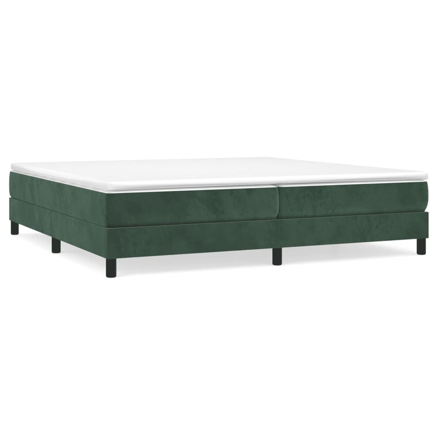 Boxspringframe Fluweel Donkergroen 200 x 200 cm 25 cm