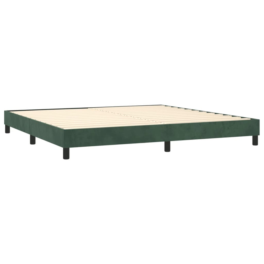 Boxspringframe Fluweel Donkergroen 200 x 200 cm 25 cm