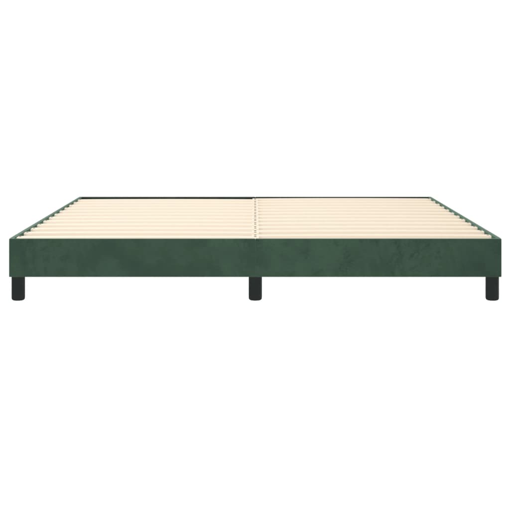 Boxspringframe Fluweel Donkergroen 200 x 200 cm 25 cm