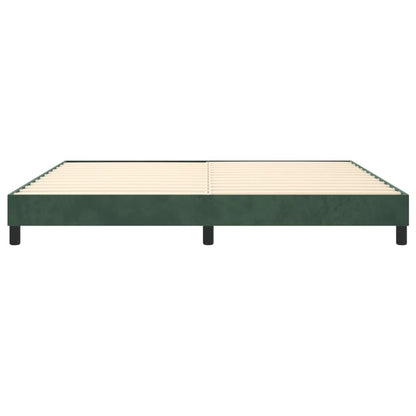 Boxspringframe Fluweel Donkergroen 200 x 200 cm 25 cm