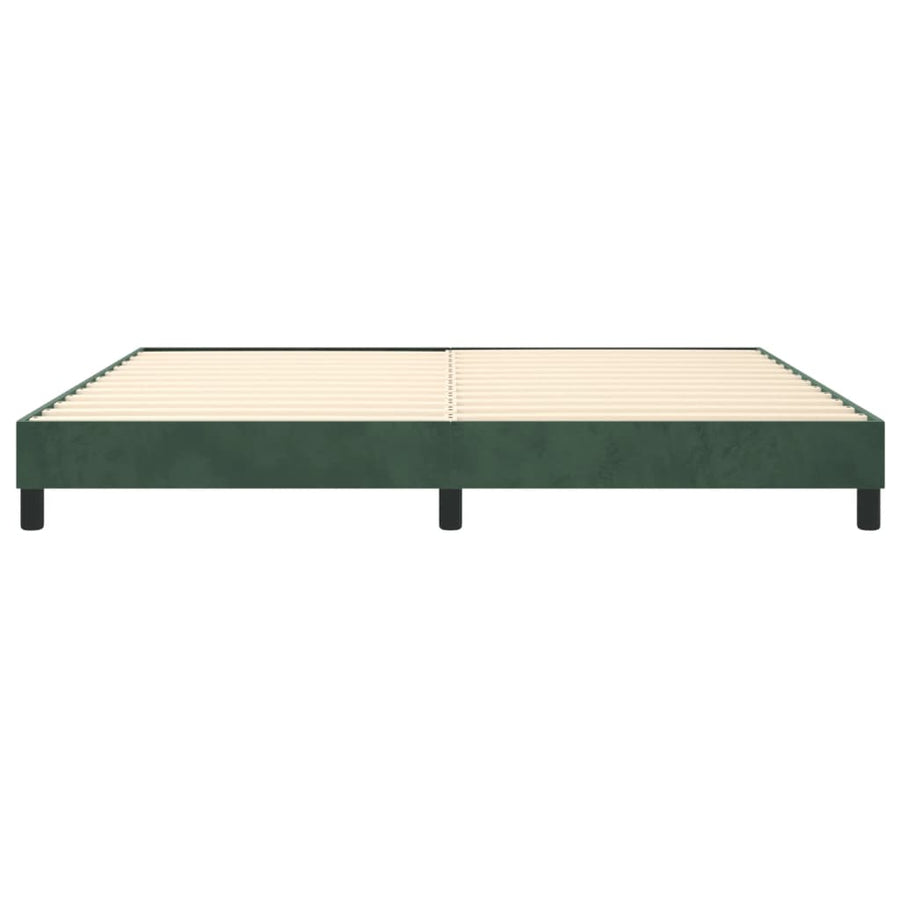Boxspringframe Fluweel Donkergroen 200 x 200 cm 25 cm