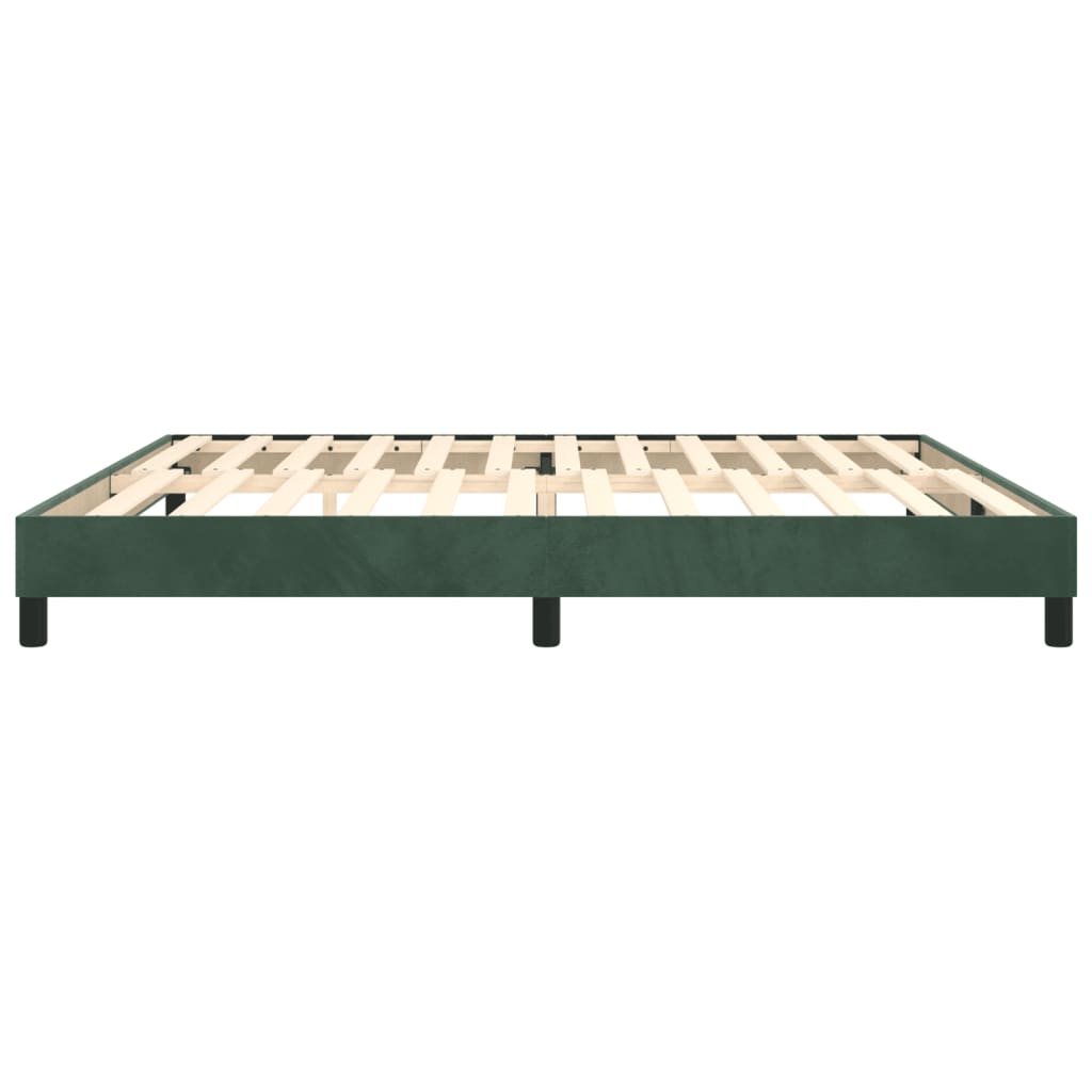 Boxspringframe Fluweel Donkergroen 200 x 200 cm 25 cm