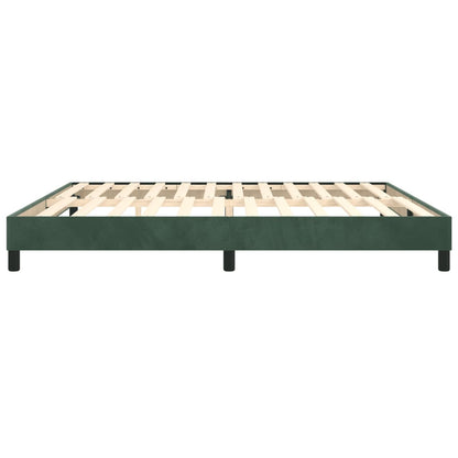 Boxspringframe Fluweel Donkergroen 200 x 200 cm 25 cm