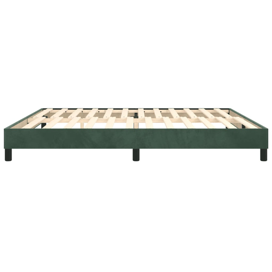 Boxspringframe Fluweel Donkergroen 200 x 200 cm 25 cm