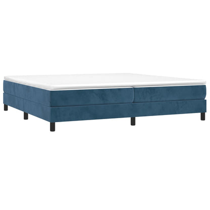 Boxspringframe Fluweel Donkerblauw 200 x 200 cm 25 cm