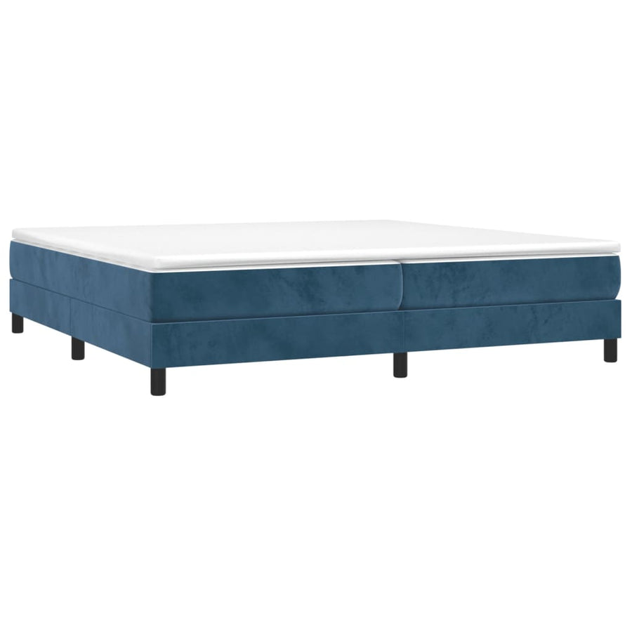 Boxspringframe Fluweel Donkerblauw 200 x 200 cm 25 cm