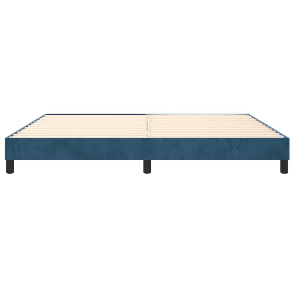Boxspringframe Fluweel Donkerblauw 200 x 200 cm 25 cm