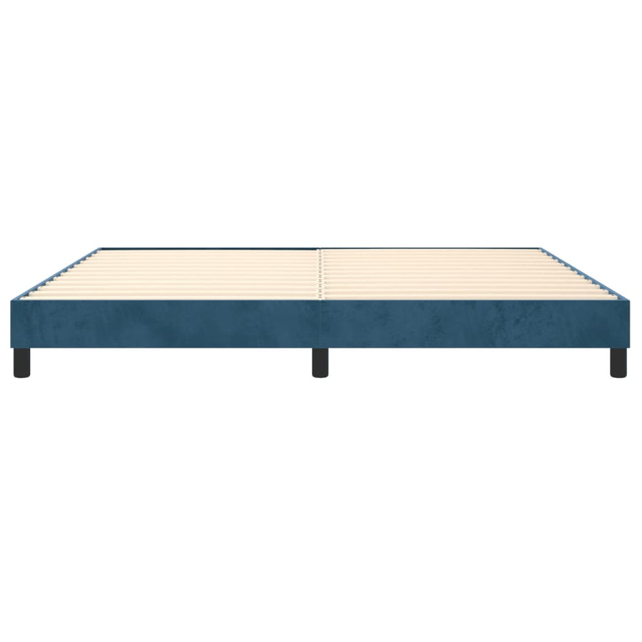 Boxspringframe Fluweel Donkerblauw 200 x 200 cm 25 cm