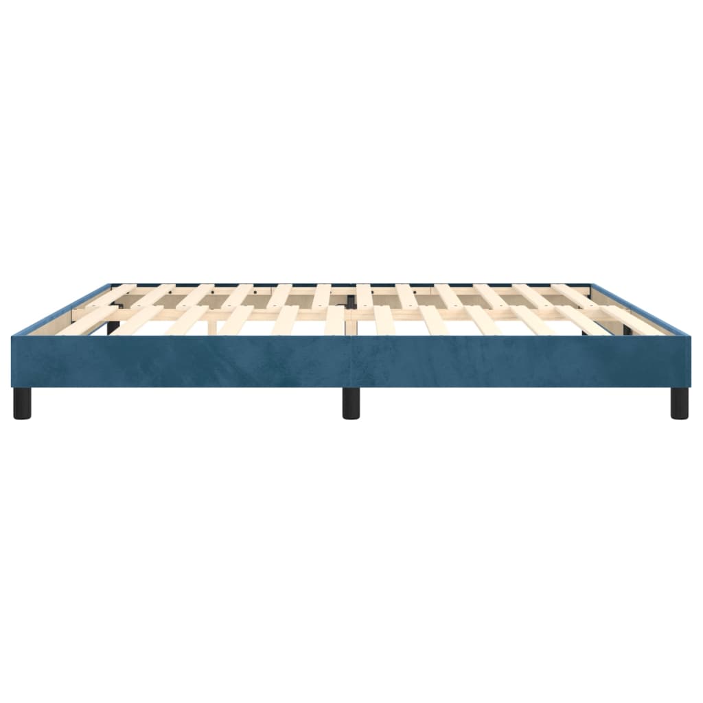 Boxspringframe Fluweel Donkerblauw 200 x 200 cm 25 cm