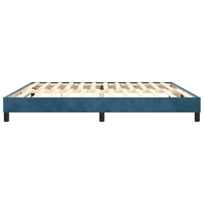 Boxspringframe Fluweel Donkerblauw 200 x 200 cm 25 cm