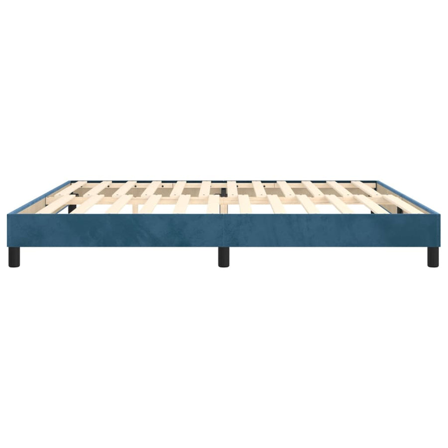 Boxspringframe Fluweel Donkerblauw 200 x 200 cm 25 cm