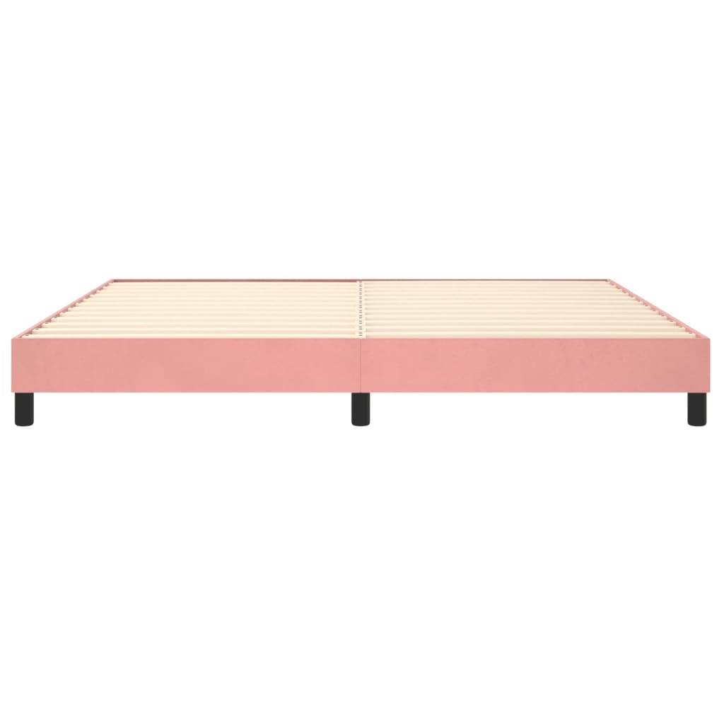 Boxspringframe Fluweel Roze 200 x 200 cm 25 cm