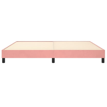 Boxspringframe Fluweel Roze 200 x 200 cm 25 cm