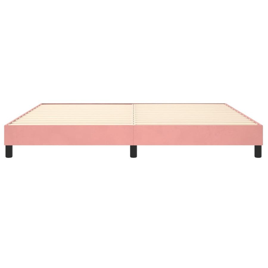 Boxspringframe Fluweel Roze 200 x 200 cm 25 cm