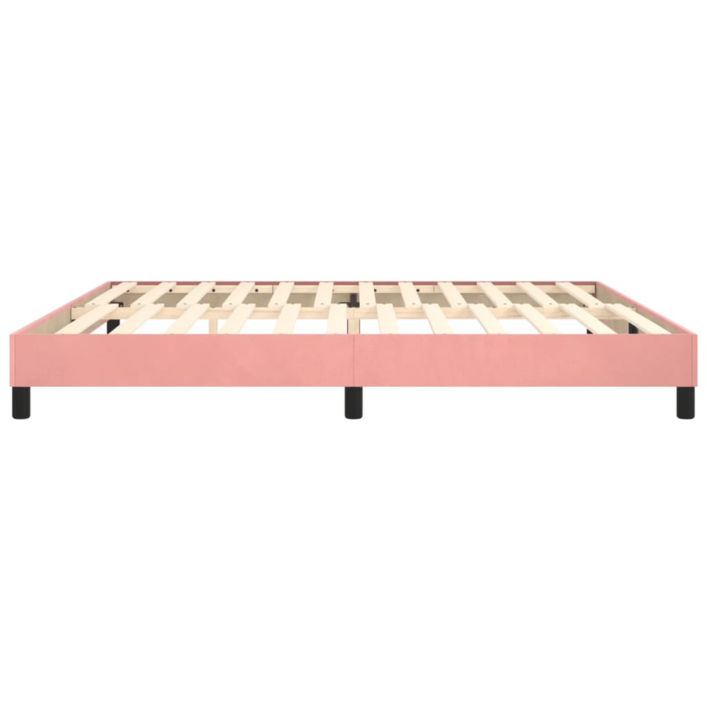 Boxspringframe Fluweel Roze 200 x 200 cm 25 cm