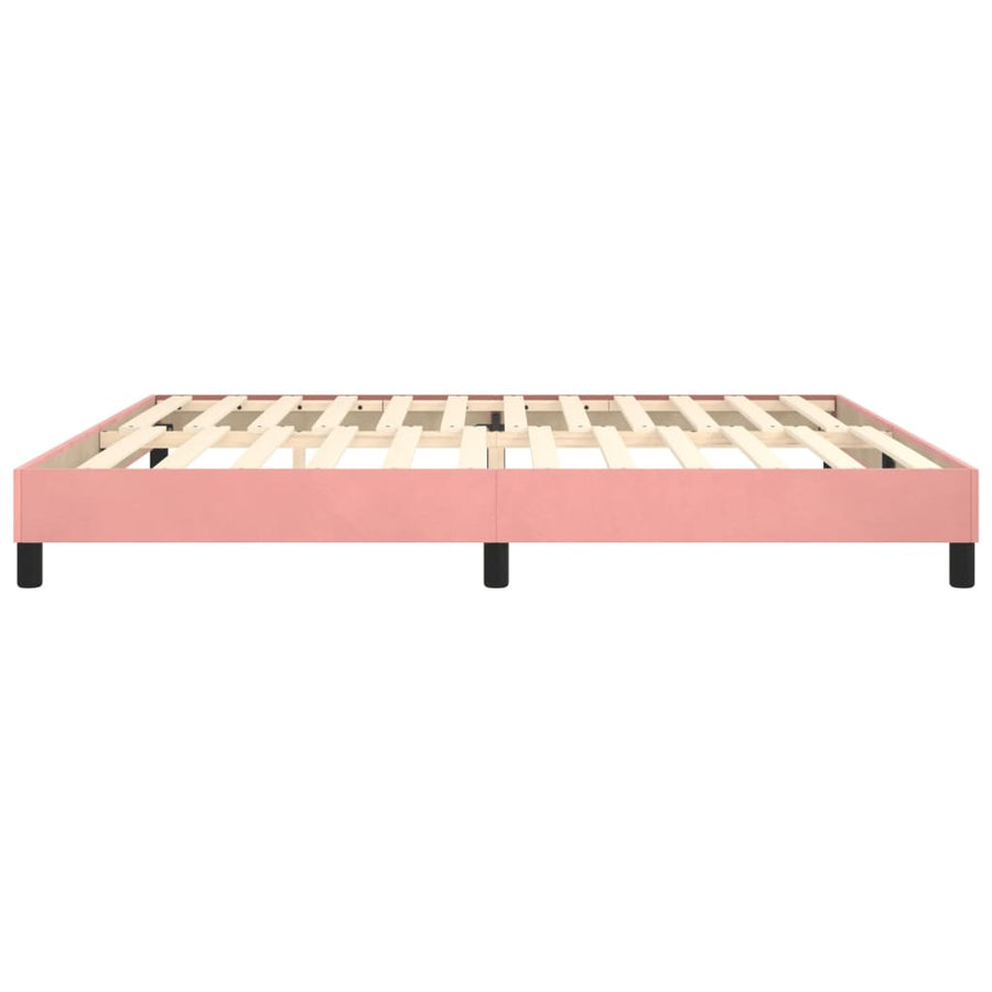 Boxspringframe Fluweel Roze 200 x 200 cm 25 cm