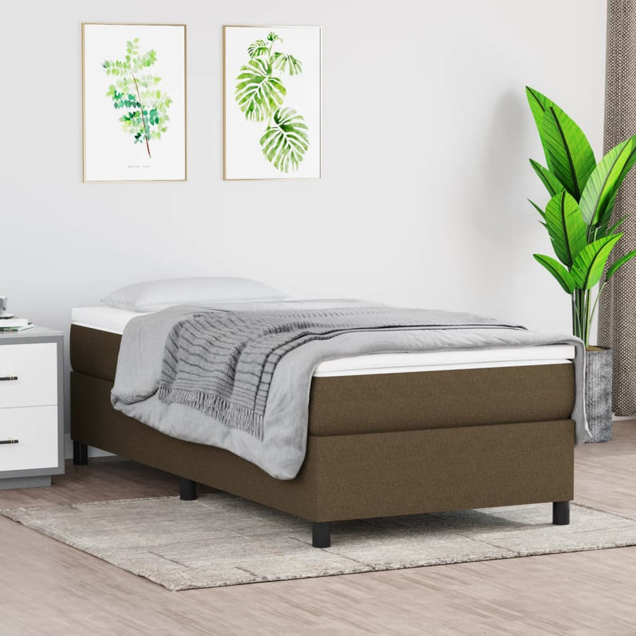 Boxspringframe Stof Donkerbruin 80 x 200 cm 35 cm