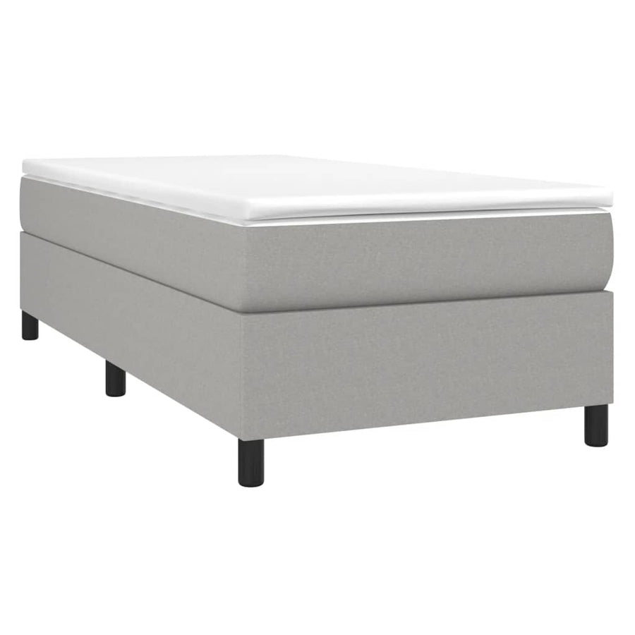 Boxspringframe Stof Lichtgrijs 90 x 190 cm 35 cm