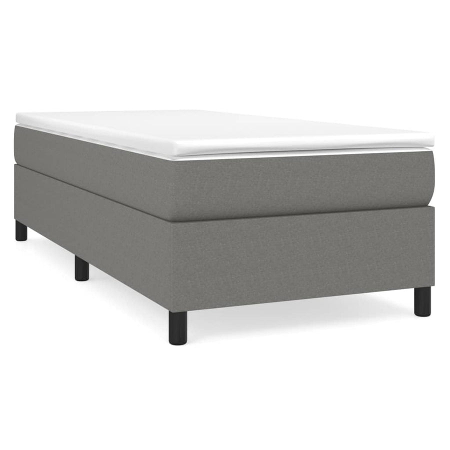 Boxspringframe Stof Donkergrijs 90 x 190 cm 35 cm