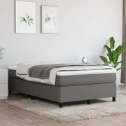 Box spring bed 120x200 cm dark grey fabric
