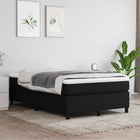 Box spring bed 120x200 cm black fabric