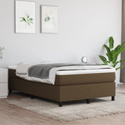 Box spring bed 120x200 cm fabric dark brown